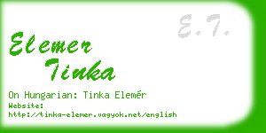 elemer tinka business card