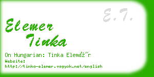 elemer tinka business card
